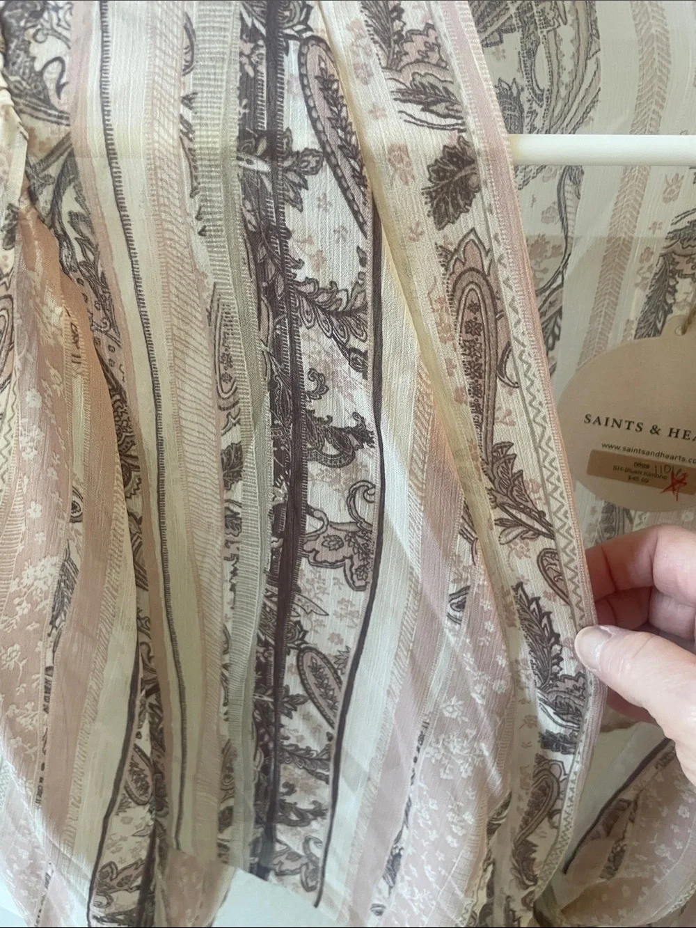 Dusty Pink/ Mauve Tie-Front Overlay